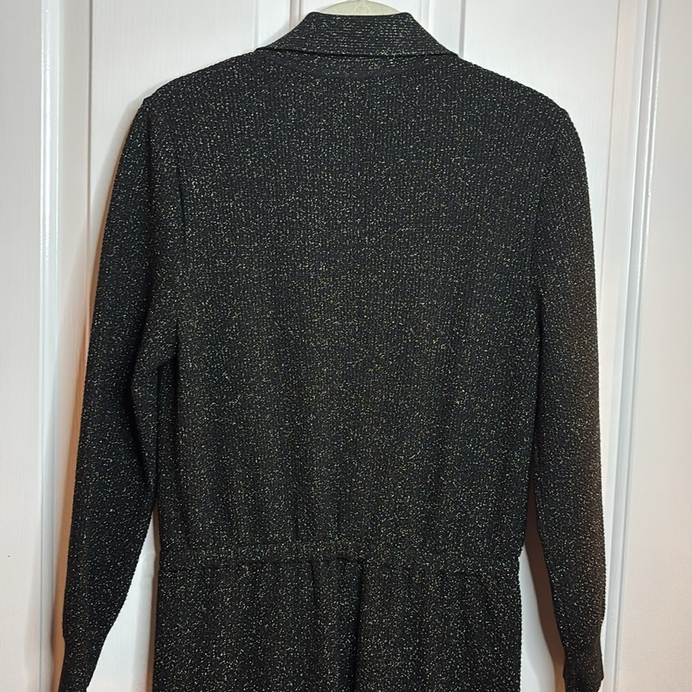 EUC CHANEL women’s black lurex jumpsuit size French 38 - Picture 9 of 14